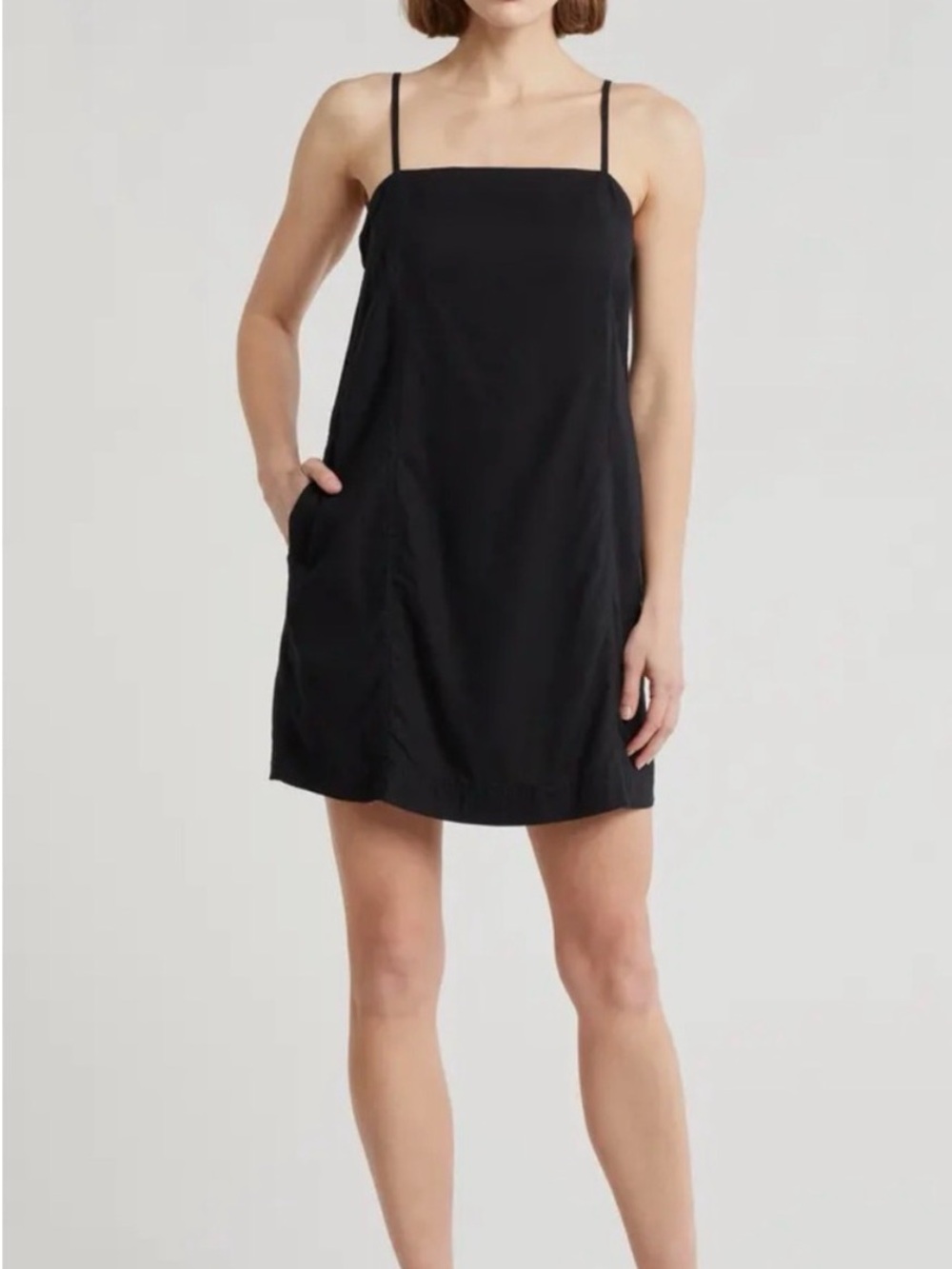 MADEWELL Max Linen Blend Minidress Black Size 2